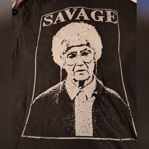 Black Golden Girls Graphic T-Shirt with 'Savage' Print